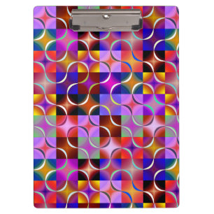 Porte-bloc Carrés géométriques multicolores