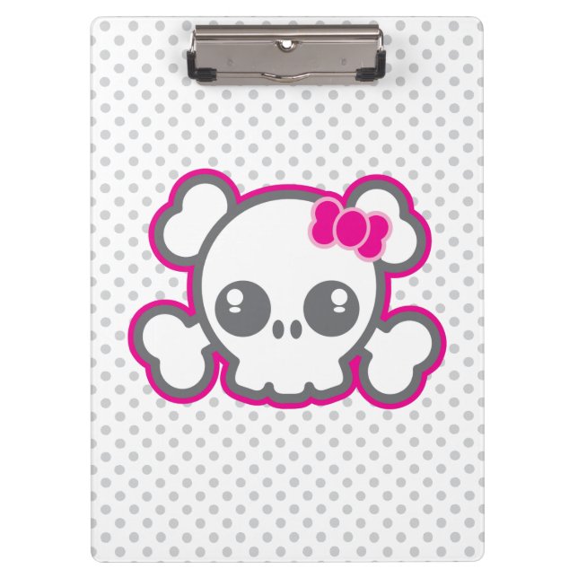 Porte-bloc Carte à clips Kawaii Pink Ribbon (Devant)