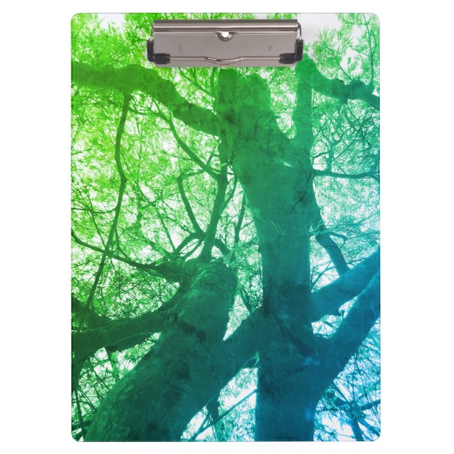 Porte-bloc Carte à clips verte Bonsai (Devant)
