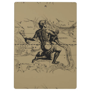 Porte-bloc Carte Aquarius Constellation par Hevelius