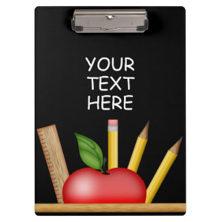 Porte-bloc Carte Clip personnalisée Apple de l'enseignant