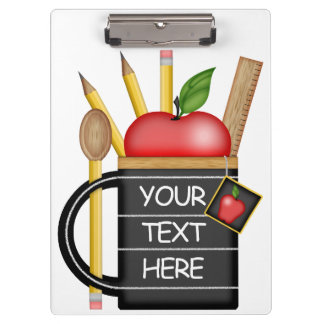 Porte-bloc Carte Clip personnalisée Apple de l'enseignant