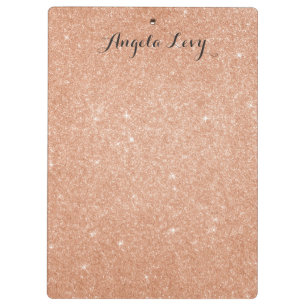 Porte-bloc Carte Clip personnalisée rose Gold Parties scintil