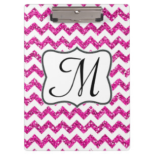 Porte-bloc Carte clipart initiale du Monogramme rose moderne