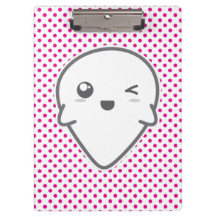 Porte-bloc Carte clipart pour fantôme Kawaii Winking