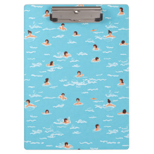 Porte-bloc carte clipart pour les personnes en natation