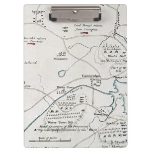 PORTE-BLOC CARTE DE BOSTON-CONCORD, 1775