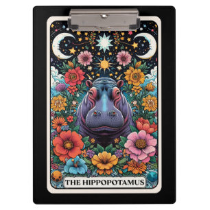 Porte-bloc Carte de Tarot L'Hippopotame – Animal Mystique 