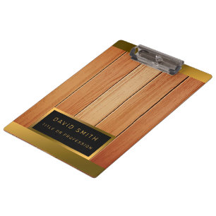 Porte-bloc Carte de visite et bureau en bois de luxe Gold 2 e