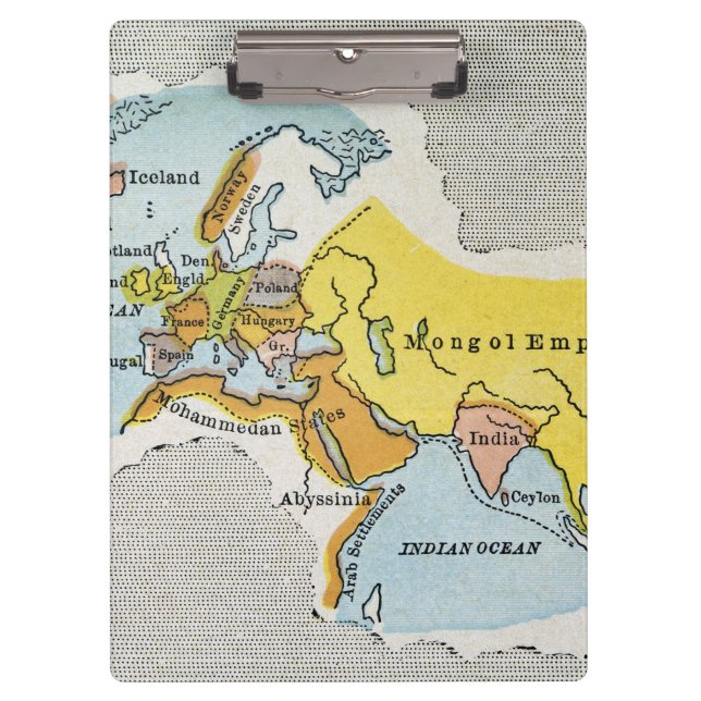 Porte-bloc CARTE du MONDE, c1300. (Devant)