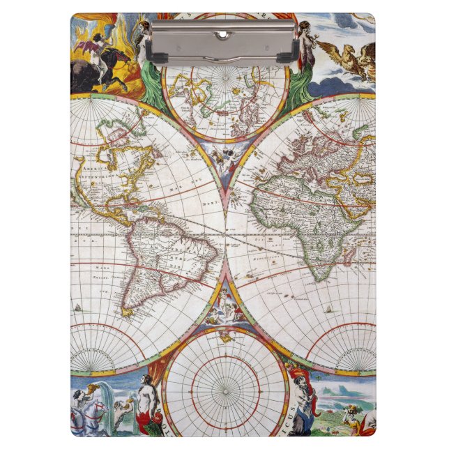 Porte-bloc CARTE du MONDE, XVIIème siècle (Devant)