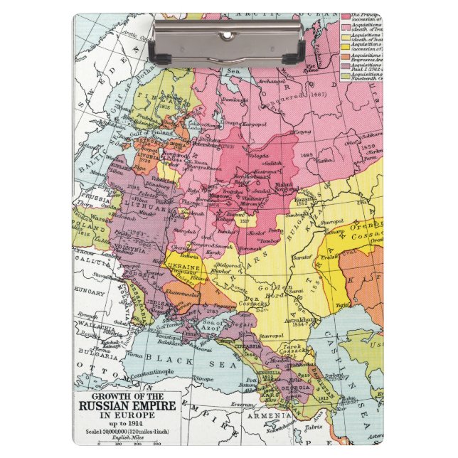 PORTE-BLOC CARTE : EXPANSION DE LA RUSSIE (Devant)