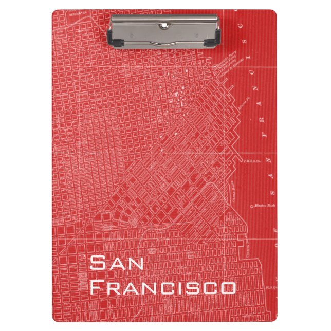 Porte-bloc Carte graphique de San Francisco (Devant)