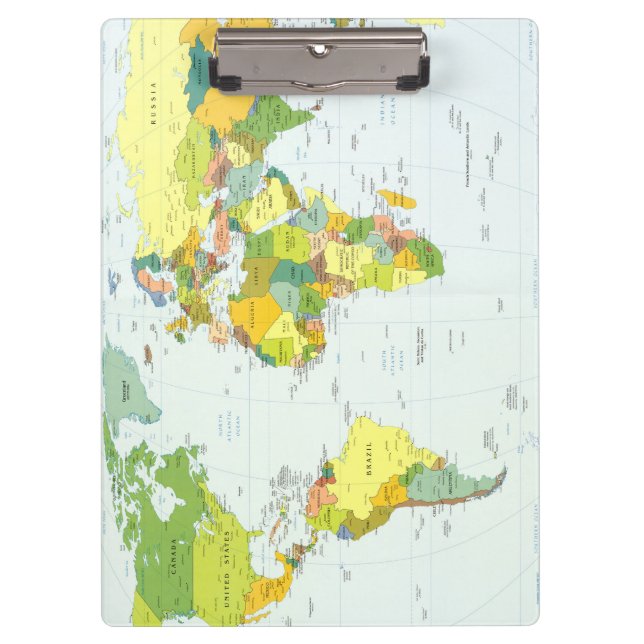 Porte-bloc Carte mondiale Globe Pays Atlas (Devant)