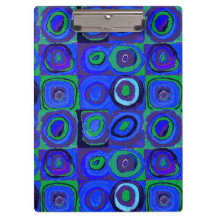 Porte-bloc Cercle Carré Kandinsky Farbstudie Blue Quadrate