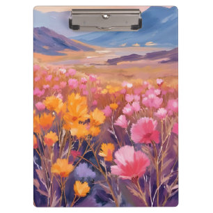Porte-bloc Champ de fleurs sauvages   Peinture de paysage flo