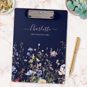 Porte-bloc Champ de Fleurs Sauvages Rustique Jolies Aquarelle