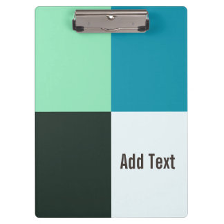 Porte-bloc Charbon Ivoire Personnalisable Turquoise bleu turq