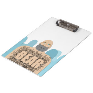 Porte-bloc Chariot d'homme ours chauve musclé de SlipperyJoe 