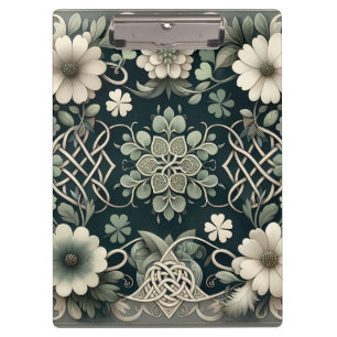 Porte-bloc Charme floral du trèfle celtique