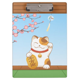 Porte-bloc Chat Calico Lucky Japonais, Maneki Neko