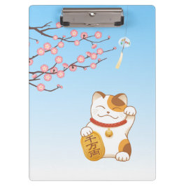 Porte-bloc Chat Calico Lucky Japonais, Maneki Neko