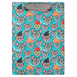 Porte-bloc Chat dans le casquette