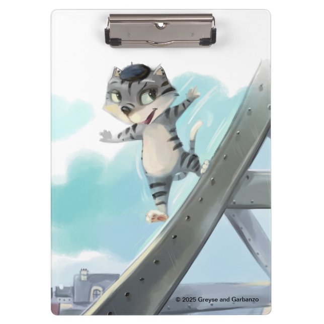 Porte-bloc Chat glisse Tour Eiffel – Paris Presse-papiers (Devant)