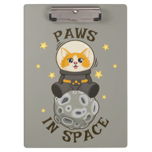Porte-bloc Chat simple dans l'espace Astronaute animal cosmiq
