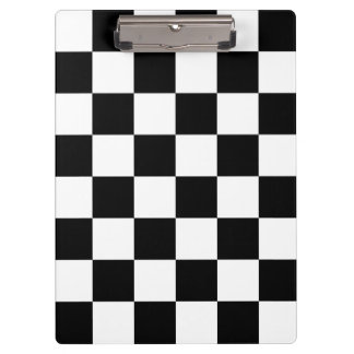 Porte-bloc Checkerboard pattern black and white