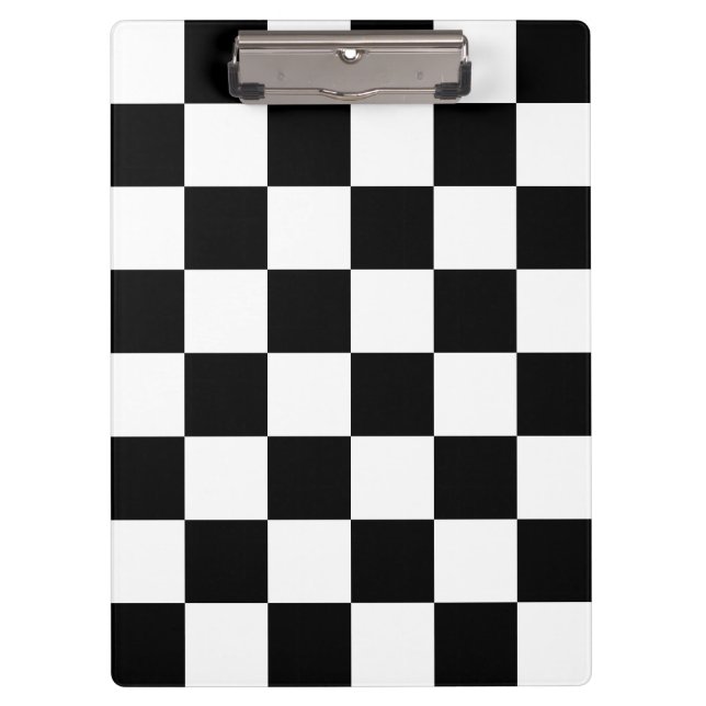 Porte-bloc Checkerboard pattern black and white (Devant)