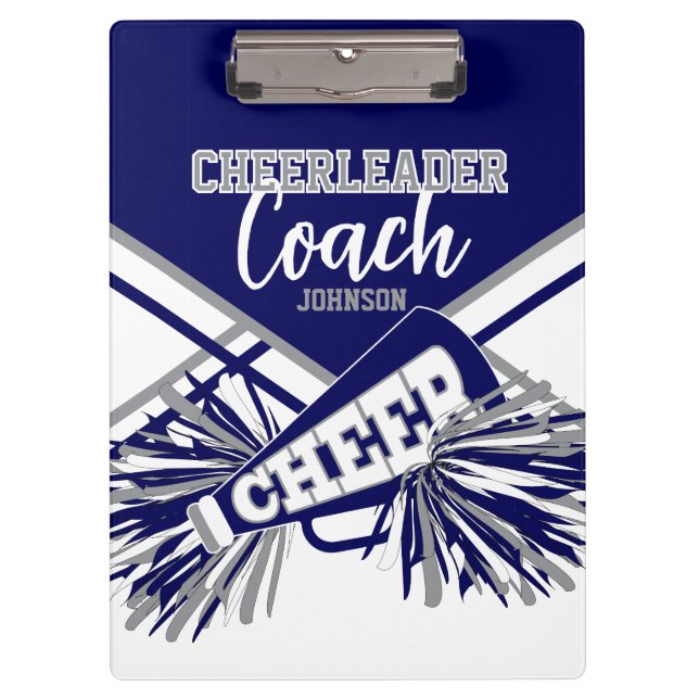 Porte-bloc Cheerleader Coach - Navy Blue, Gary & White (Devant)