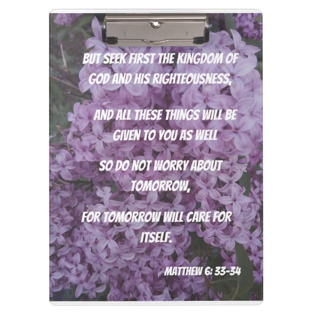 Porte-bloc Chercher D'Abord Le Royaume Christian (Devant)