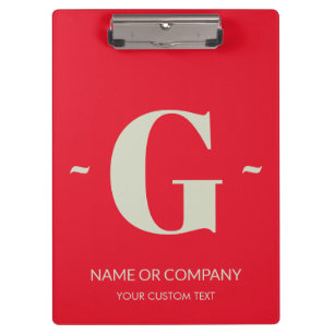 Porte-bloc Cherry Red White Elegant Monogramme : Modèle tenda