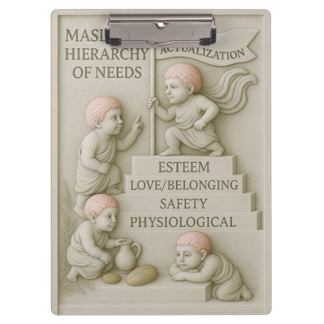Porte-bloc Cherubic Kids on Maslow's Hierarchy of Needs (Devant)