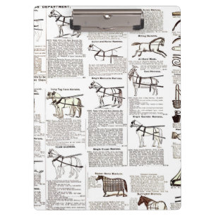 Porte-bloc Cheval Antique Publicité Journal Art