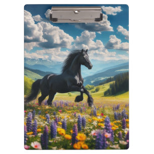 Porte-bloc Cheval floral/printemps/étalon