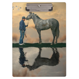 Porte-bloc Cheval Gris Et Porte - bloc Groom OTTB