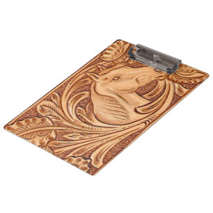 Porte-bloc cheval rustique de cavalier de cuir de pays