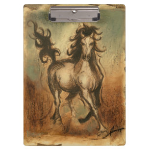 Porte-bloc Cheval sauvage et couleurs chaudes