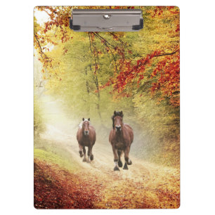 Porte-bloc Chevaux de course à la ruée d'automne
