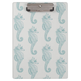 Porte-bloc Chevaux de mer tropicaux, Motif hippocampe - gris 