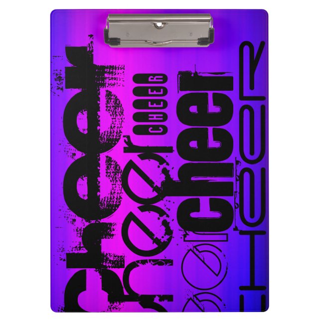 Porte-bloc Cheveux; Violet Vibrant Bleu et Magenta (Devant)