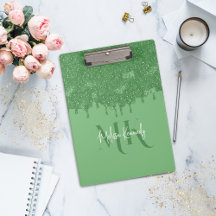 Chic Girly Green Parties scintillant Lecteurs Mono