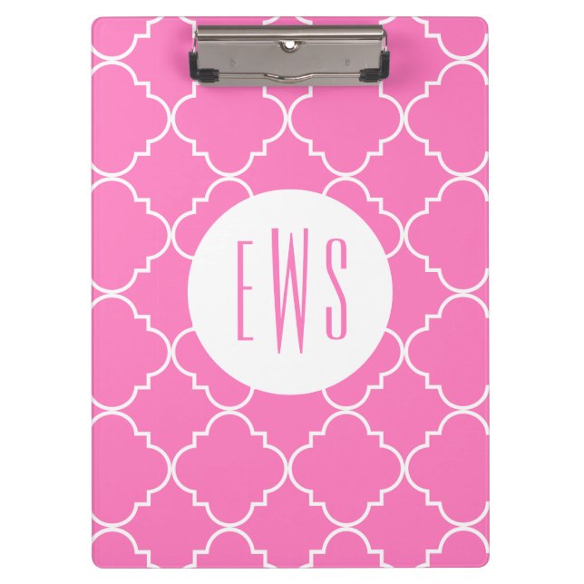 Porte-bloc Chic Quatrefoil Monogram Porte - bloc (Devant)