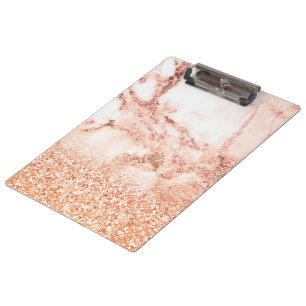 Porte-bloc Chic Rose or Ombre Parties scintillant Marbre