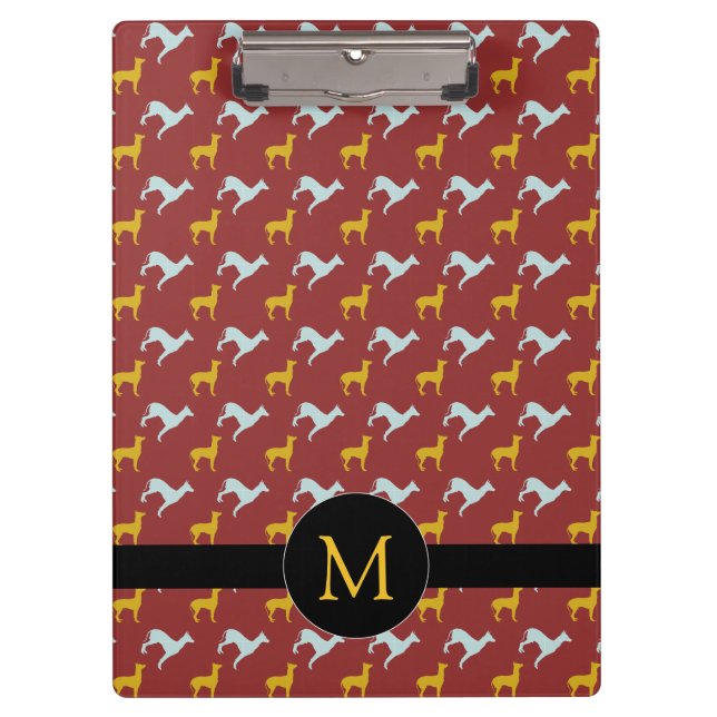 Porte-bloc Chien Année 2018 Zodiac Anniversaire Monogramme Po (Devant)
