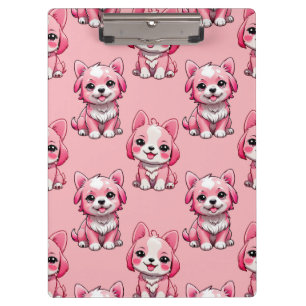 Porte-bloc Chien rose Motif design - Rose
