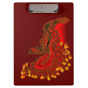 Porte-bloc Chine Dragon rouge et or design