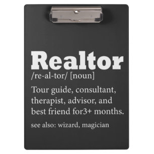 Porte-bloc Citation amusante de l'agent immobilier Realtor